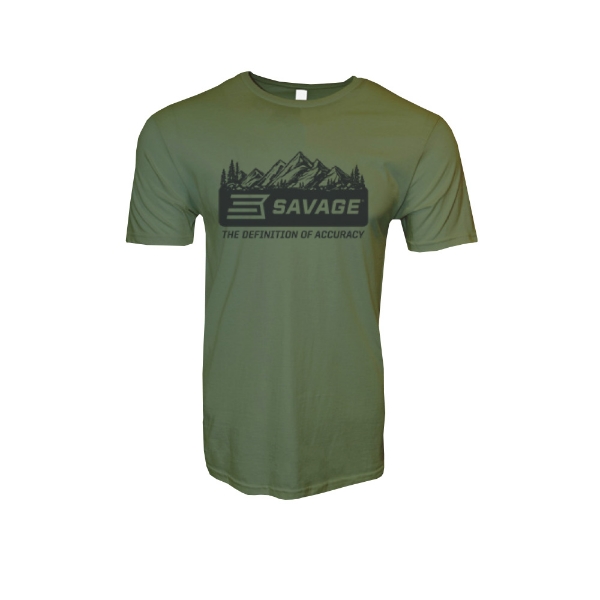 Green T Shirt with Savage Graphic