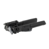 Savage rifle bipod folded compact showing M-LOK mounting interface